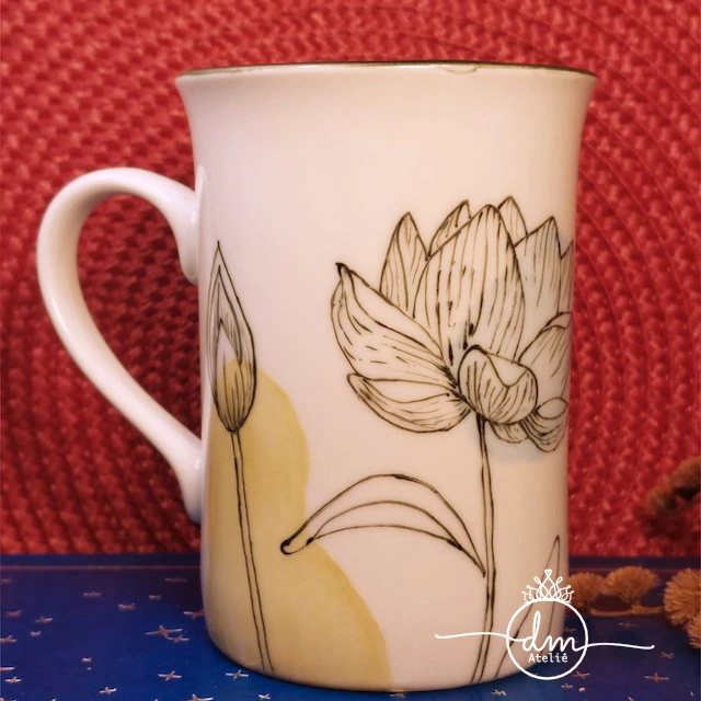 Caneca flores de Lótus